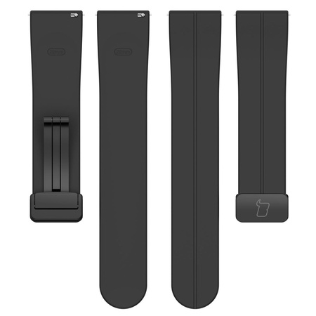Silikonowy pasek Bizon Strap Watch Silicone L do Quick Release 22 mm, czarny