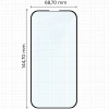 Szkło hartowane Bizon Glass Edge Duo do iPhone 15 / 16, czarna ramka, 2 sztuki
