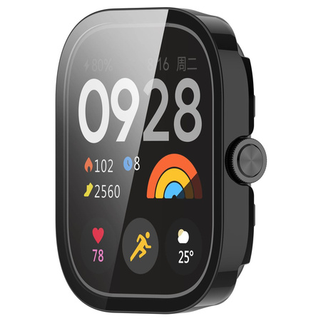 Etui ze szkłem do zegarka Bizon Case+Glass Watch do Xiaomi Redmi Watch 5, czarne