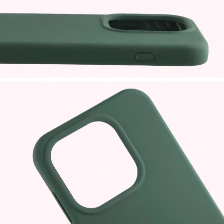 Silikonowe etui Bizon Soft Case do OnePlus 15, ciemnozielone