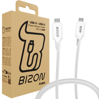 Kabel z oplotem Bizon Cable C354, USB-C do USB-C, 60 W, 1 m