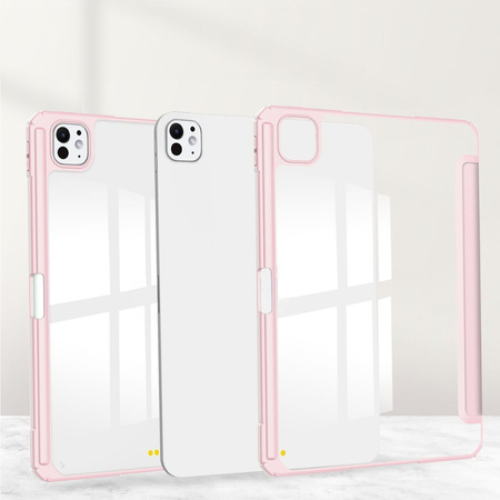 Etui Bizon Case Tab Clear Matt do iPad Pro 11" 2025 / 2024, różowe
