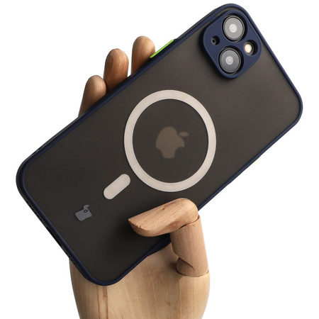 Etui Bizon Case Hybrid MagSafe do Apple iPhone 14 Plus, granatowe