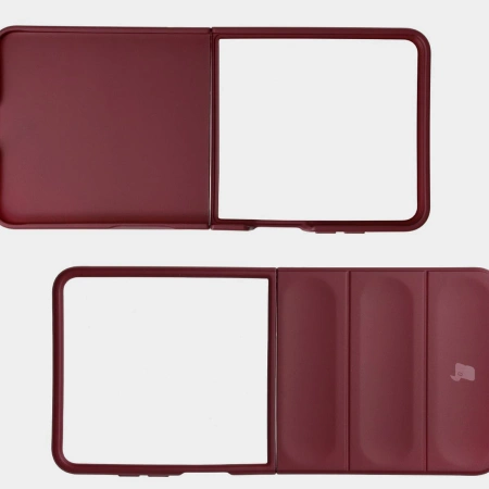 Pancerne etui Bizon Case Tur do Galaxy Z Flip7, burgundowe