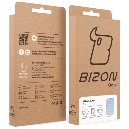 Pancerne etui Bizon Case Tur do iPhone Air, jasnoniebieskie