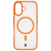 Etui z pierścieniem magnetycznym Bizon Case MatteO do iPhone 17, przydymione-pomarańczowe