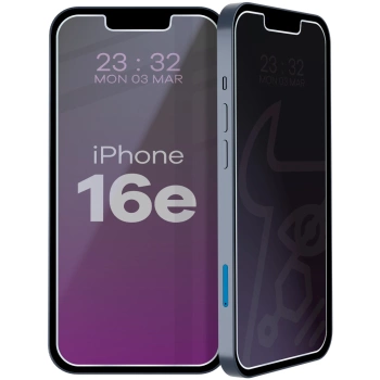 Prywatyzujące szkło hybrydowe Bizon Glass Mule Shadow do iPhone 16e, matowe