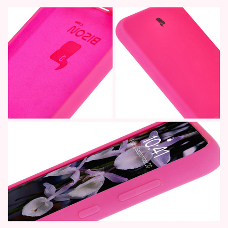 Silikonowe etui Bizon Soft Case do Galaxy A55 5G, neonowo-różowe