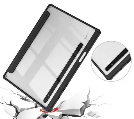 Etui Bizon Case Tab Clear Matt do Galaxy Tab S8 / S7, czarne