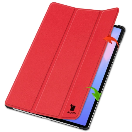 Etui z klapką Bizon Case Tab Croc do Galaxy Tab S10 FE Plus, czerwone