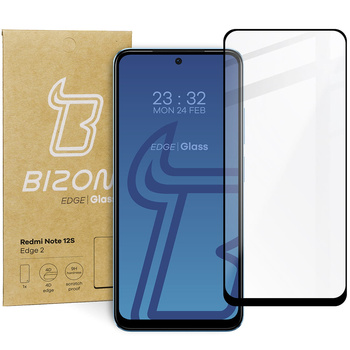 Szkło hartowane Bizon Glass Edge 2 do Xiaomi Redmi Note 12S, czarne