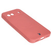 Silikonowe etui z pierścieniem magnetycznym Bizon Case Silicone Magnetic Sq do Google Pixel 8a, brudnoróżowe