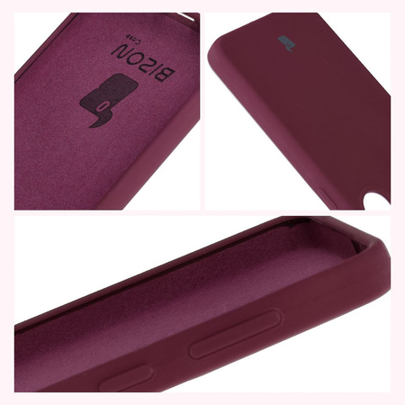 Silikonowe etui Bizon Soft Case do Galaxy S25, ciemnofioletowe