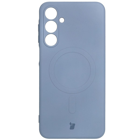 Silikonowe etui z pierścieniem magnetycznym Bizon Case Silicone Magnetic Sq do Galaxy A16 4G / 5G, szare