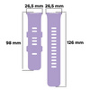 Pasek Bizon Strap Watch Silicone B do Xiaomi Redmi Watch 5/4 / Smart Band 9/8 Pro, fioletowy