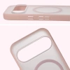 Etui z pierścieniem magnetycznym Bizon Case MatteO do Pixel 10 / 10 Pro, przydymione-różowe