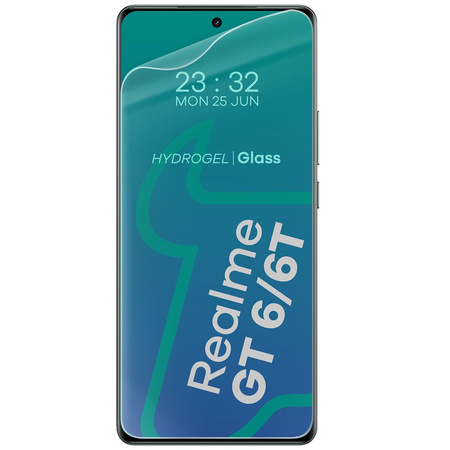 Folia hydrożelowa na ekran Bizon Glass Hydrogel Front do Realme GT 6 / 6T, 2 sztuki