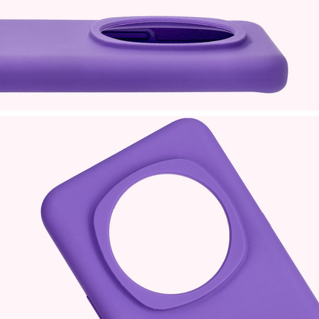 Silikonowe etui Bizon Soft Case do Honor Magic6 Pro, fioletowe