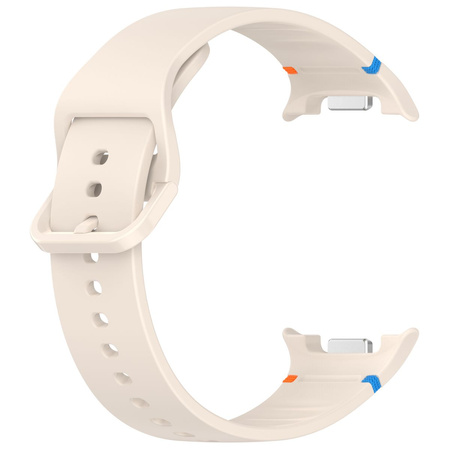 Silikonowy pasek Bizon Strap Watch Silicone G do Galaxy Watch 8 40 mm / 44 mm / 8 Classic 46 mm, beżowy