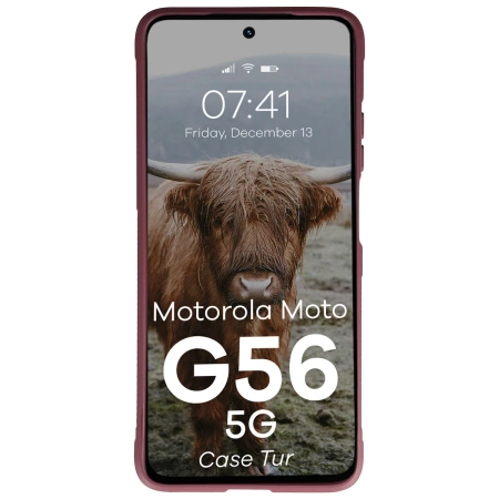 Pancerne etui Bizon Case Tur do Motorola Moto G56 5G, burgundowe