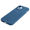 Etui silikonowe z pierścieniem magnetycznym Bizon Case Silicone Magnetic do iPhone 14 Pro Max, granatowe