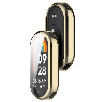 Etui z osłoną ekranu Bizon Case Watch Felipe do Xiaomi Smart Band 10, złote