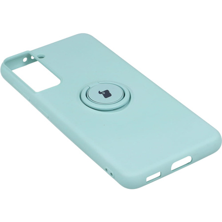 Etui Bizon Case Silicone Ring do Galaxy S21, turkusowe