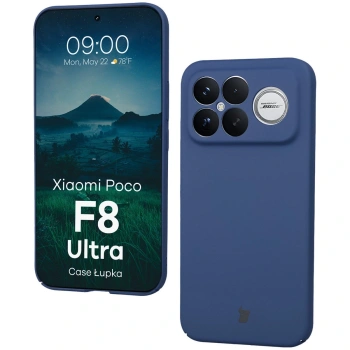 Etui Bizon Case Łupka do Xiaomi POCO F8 Ultra, niebieskie
