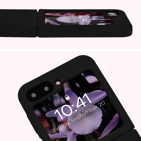 Silikonowe etui Bizon Soft Case do Galaxy Z Flip7 FE / Z Flip6, czarne