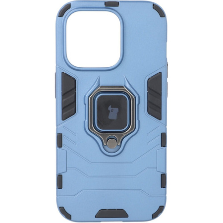 Etui Bizon Case Armor Ring do iPhone 14 Pro, niebieskie