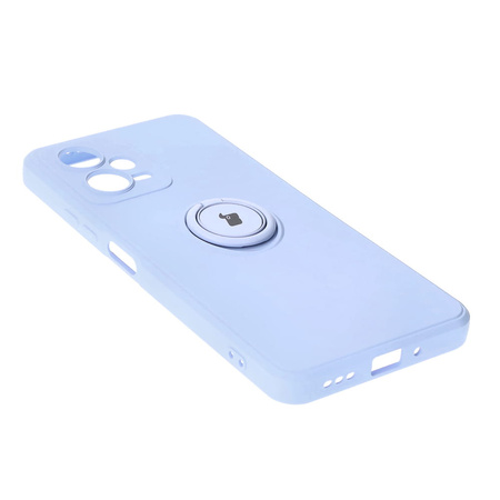 Etui Bizon Case Silicone Ring Sq do Xiaomi Redmi Note 12 5G/Poco X5, jasnofioletowe