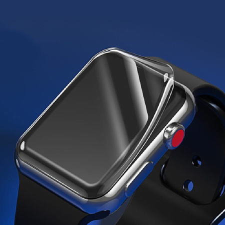 Folia hydrożelowa na ekran Bizon Glass Watch Hydrogel Duo, Apple Watch 8/7 45mm, 2 sztuki