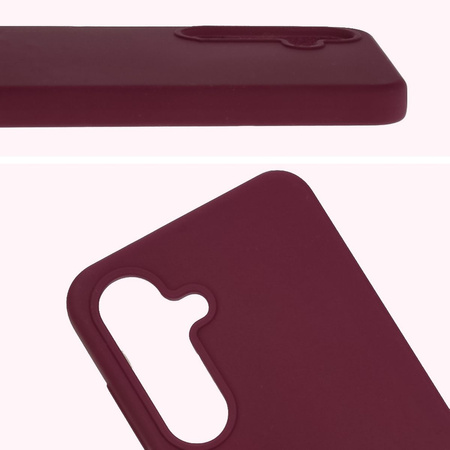 Silikonowe etui Bizon Soft Case do Galaxy S25, ciemnofioletowe