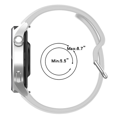 Pasek Bizon Strap Watch Silicone Pro do Xiaomi Watch S1 Pro, biały