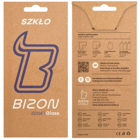 Szkło hartowane Bizon Glass Edge 2 do Galaxy Z Fold7, czarna ramka