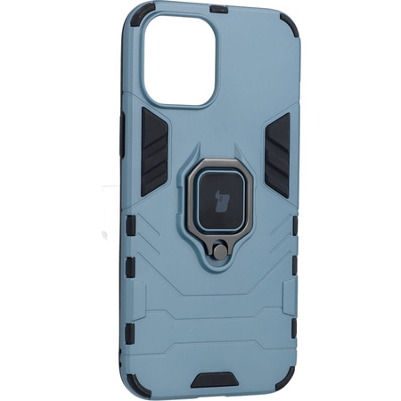 Etui Bizon Case Armor Ring do iPhone 12 Pro Max, niebieskie