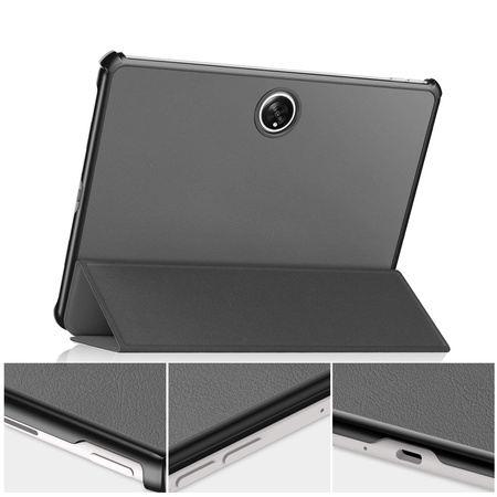 Etui Bizon Case Tab Croc do Oppo Pad 2 / OnePlus Pad, szare
