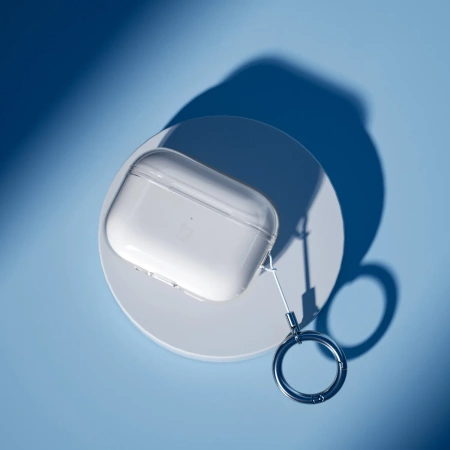Elastyczne etui z karabińczykiem Bizon Case Headphone Clear do AirPods Pro 3, przeźroczyste