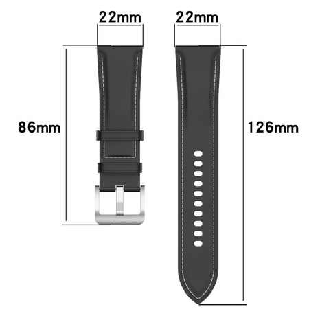 Pasek Bizon Strap Watch Casual 22 mm do  Xiaomi Watch 2/Watch S3 47 mm, czarny