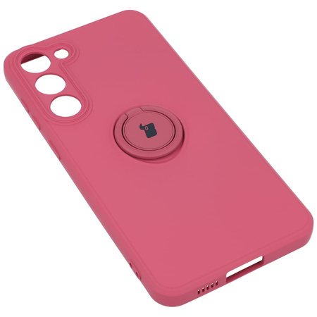 Etui Bizon Case Silicone Ring Sq do Samsung Galaxy S23 Plus, brudny róż