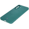 Silikonowe etui z pierścieniem magnetycznym Bizon Case Silicone Magnetic Sq do Galaxy A56 5G, ciemnozielone