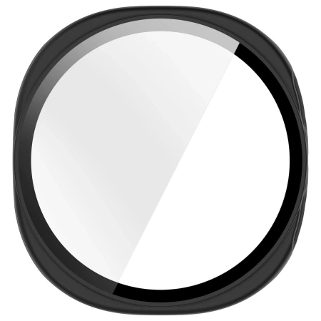 Etui ze szkłem do zegarka Bizon Case+Glass Watch do Galaxy Watch 8 40 mm, matowe czarne