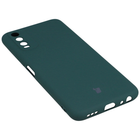 Etui Bizon Case Silicone do VIVO Y11S / Y20 / Y20S, ciemnozielone