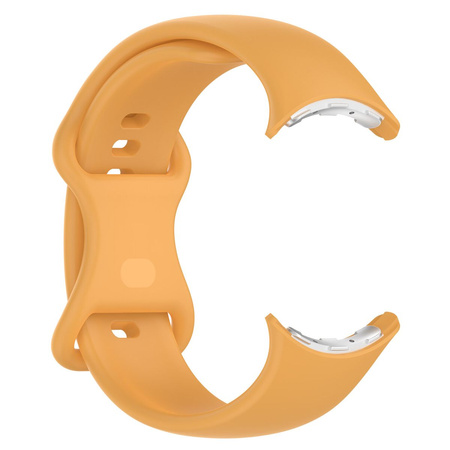 Silikonowy pasek Bizon Strap Watch Silicone S do Google Pixel Watch 4/3 (45mm), żółty