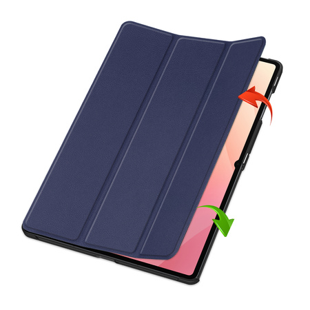 Etui z klapką Bizon Case Tab Croc do Galaxy Tab S11 Ultra, granatowe