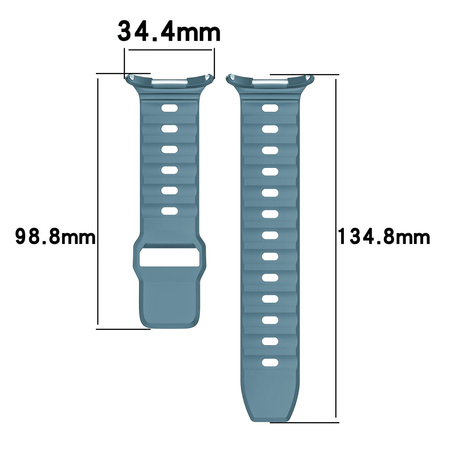 Silikonowy pasek Bizon Strap Watch Silicone G do Galaxy Watch Ultra 2 / 1, niebieski