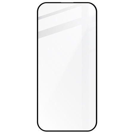 Szkło hartowane Bizon Glass Edge 2 do iPhone 16 Pro, czarna ramka