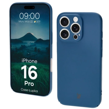 Etui Bizon Case Łupka do iPhone 16 Pro, niebieskie