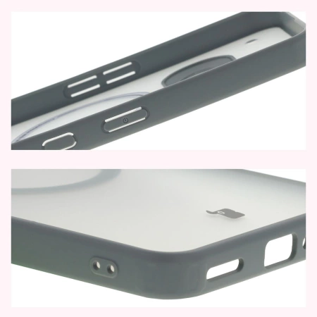 Etui z pierścieniem magnetycznym Bizon Case MatteO do Nothing Phone (3a), przydymione-szare