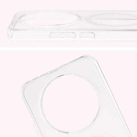 Etui z pierścieniem magnetycznym Bizon Case CrystalO do Honor Magic8 Lite, przezroczyste